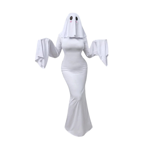 Ghost Bride Backless Halloween Dress